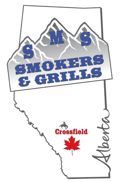 SMS smokers and grills logo; GMG dealer
